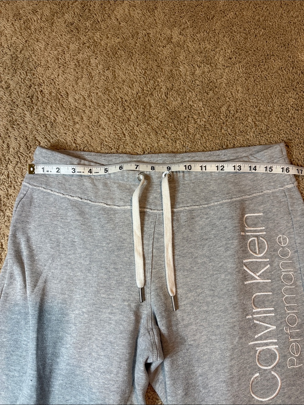 Calvin Klein Light Gray Logo Jogger Sweatpants - Picture 3 of 7